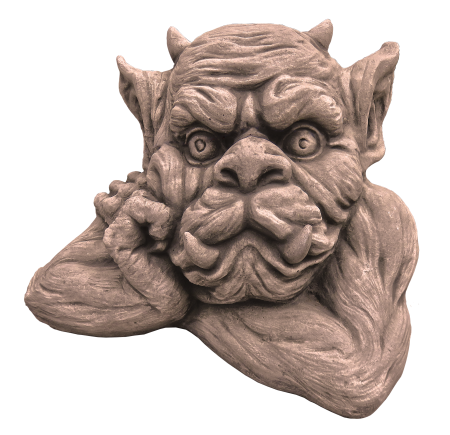 Face ceramic sculpture