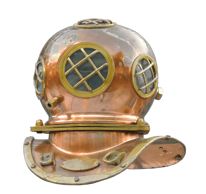 Diving old underwater