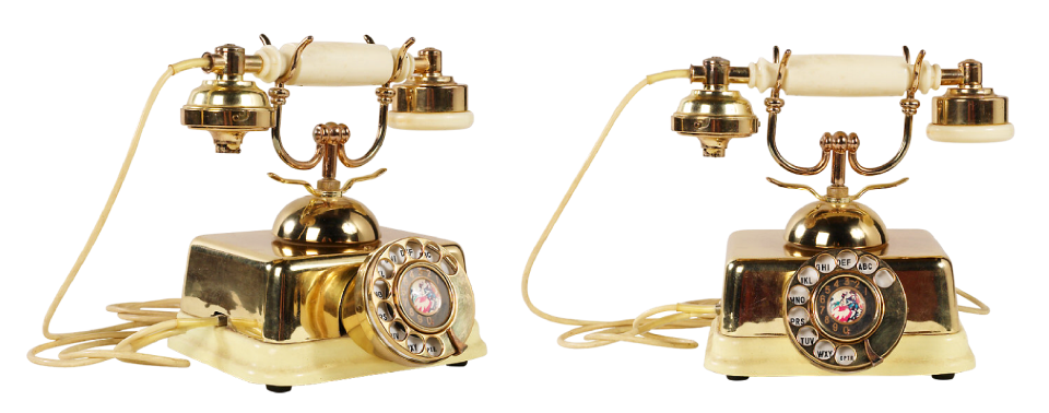 Call vintage telephone tube