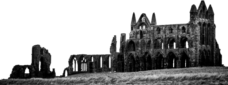 Monastery gothic isolated