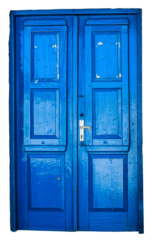 Blue door old door house entrance