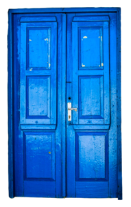 Blue door old door house entrance