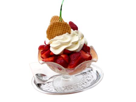 Cream strawberry strawberry cup