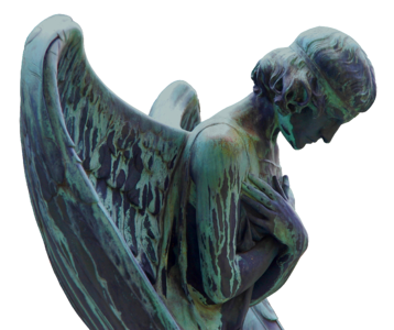Cemetery figure angel figure