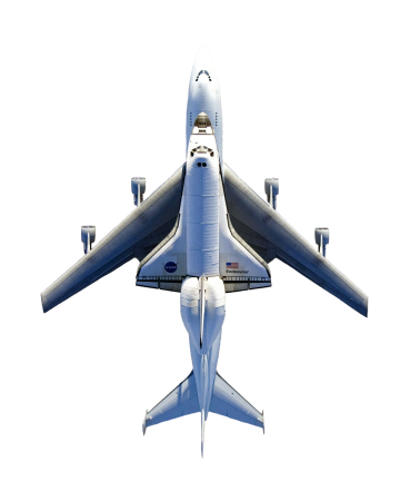 Aircraft boeing 747 mounted