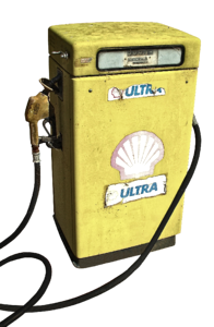 Petrol stations refuel gas