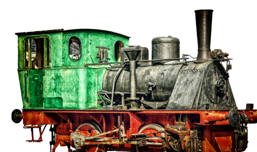 Steam locomotive switcher water vapor
