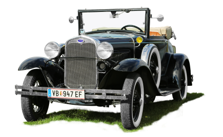 Isolated oldtimer auto