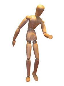 Body set wooden doll