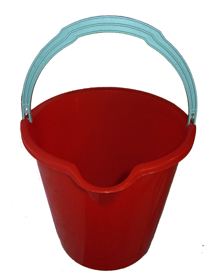 Plastic red water bucket