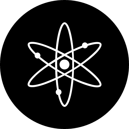 ATOM Cryptocurrency Logo (Black)