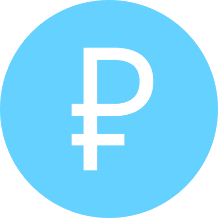 RUB Cryptocurrency Logo (Color)