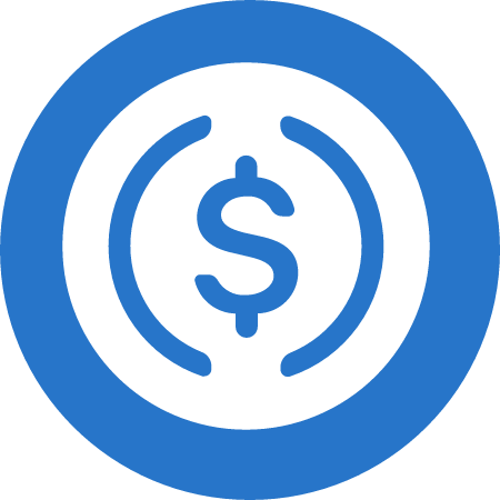 USDC Cryptocurrency Logo (Color)