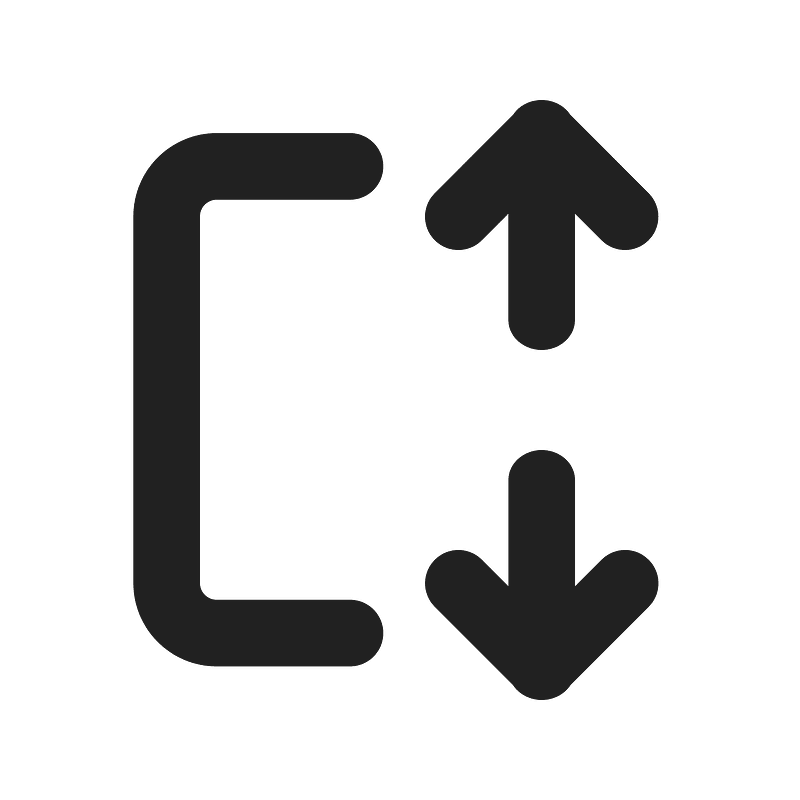 Ic fluent arrow autofit height 24 filled