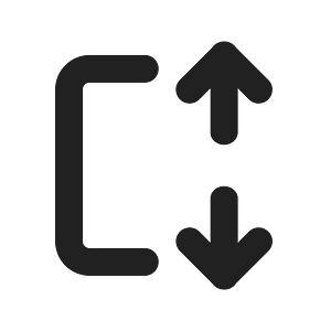 Ic fluent arrow autofit height 24 filled