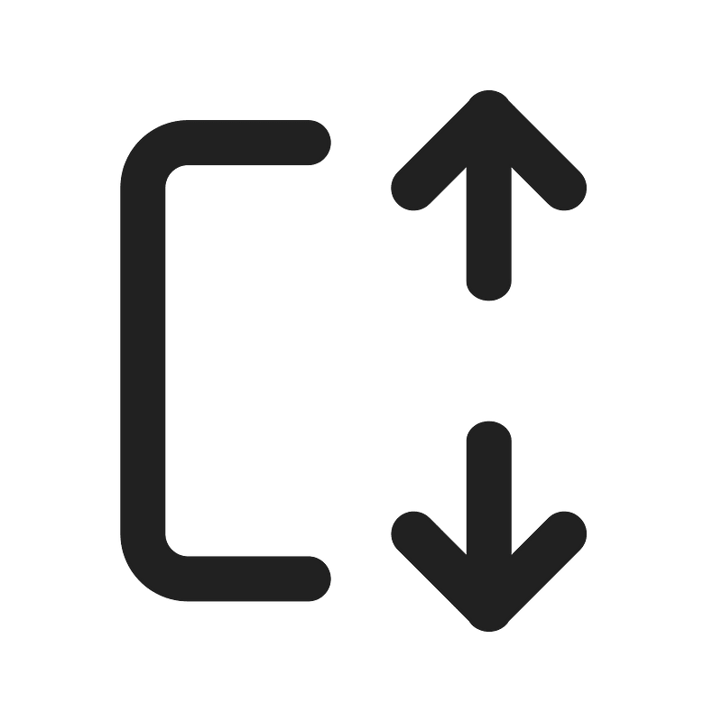 Ic fluent arrow autofit height 24 regular