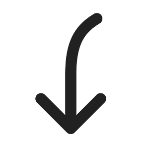Ic fluent arrow curve down left 20 filled