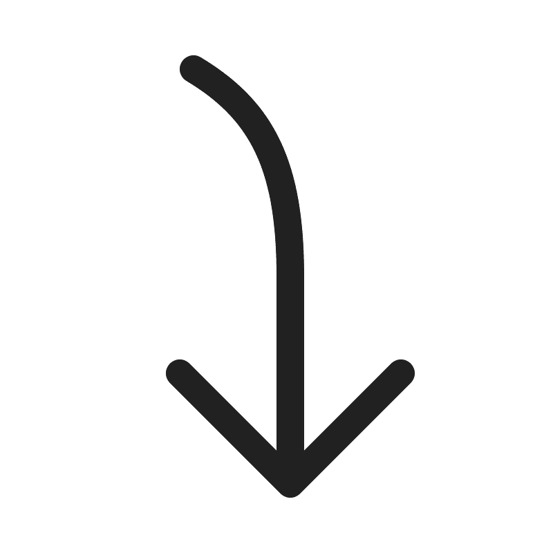 Ic fluent arrow curve down right 20 regular