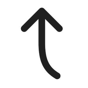 Ic fluent arrow curve up left 20 filled