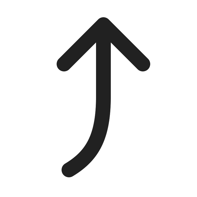 Ic fluent arrow curve up right 20 filled