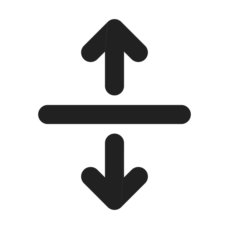 Ic fluent arrow maximize vertical 24 filled
