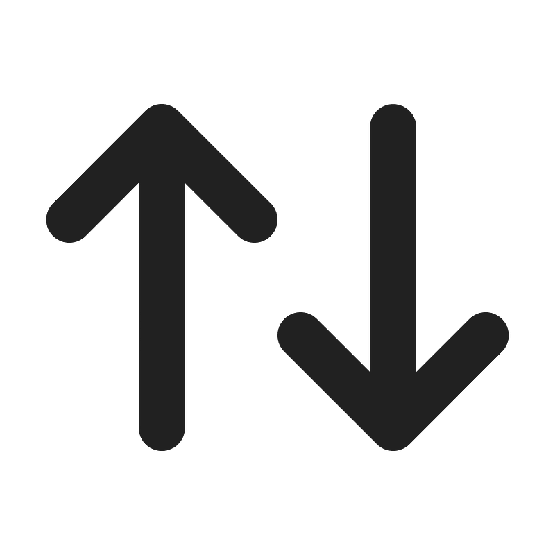 Ic fluent arrow sort 24 filled