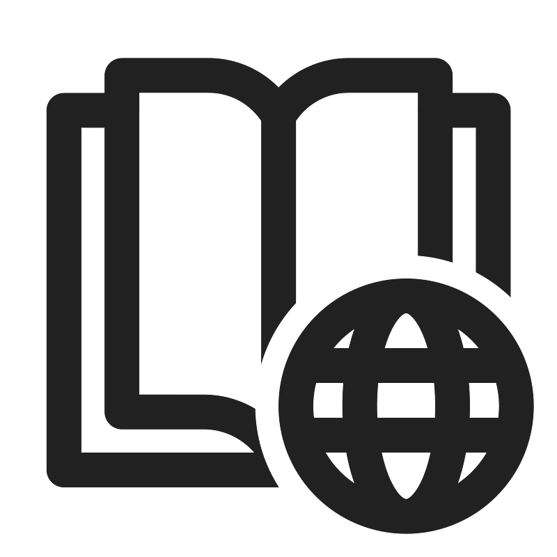 Ic fluent book open globe 24 regular