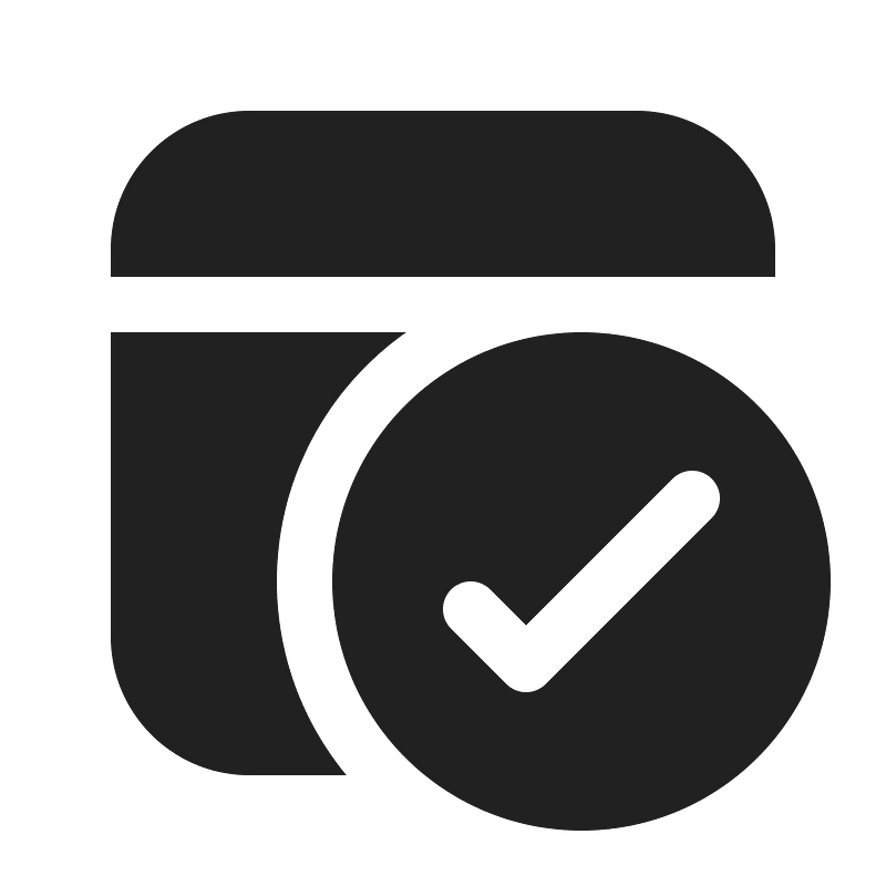 Ic fluent calendar checkmark 16 filled