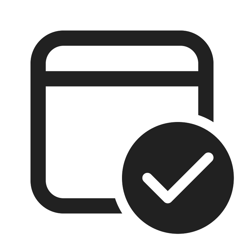 Ic fluent calendar checkmark 24 regular