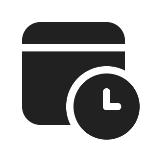 Ic fluent calendar clock 20 filled