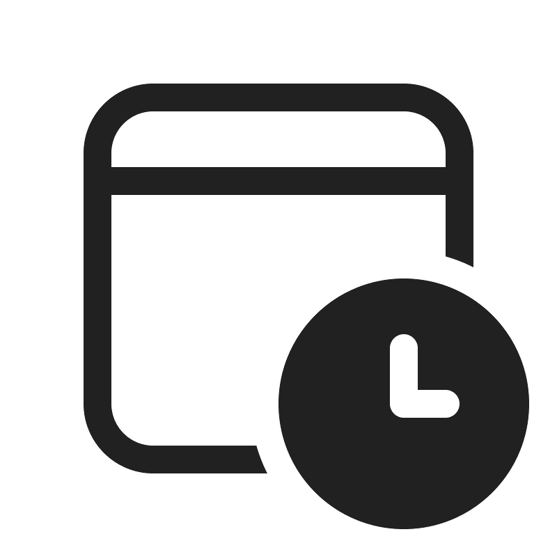 Ic fluent calendar clock 20 regular