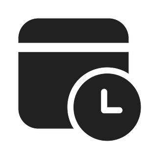 Ic fluent calendar clock 24 filled