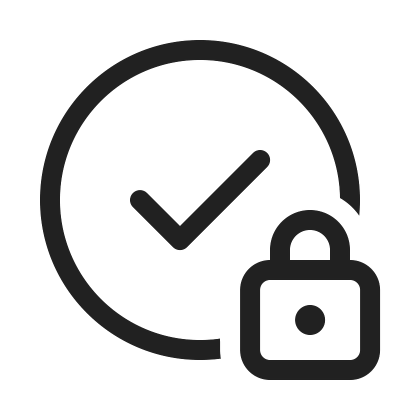 Ic fluent checkmark lock 20 regular