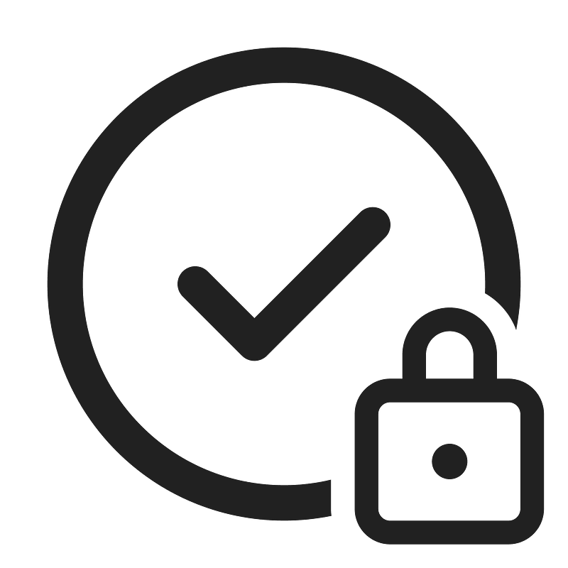 Ic fluent checkmark lock 24 regular