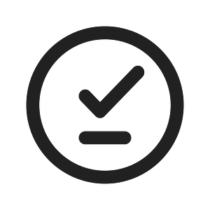 Ic fluent checkmark underline circle 16 regular