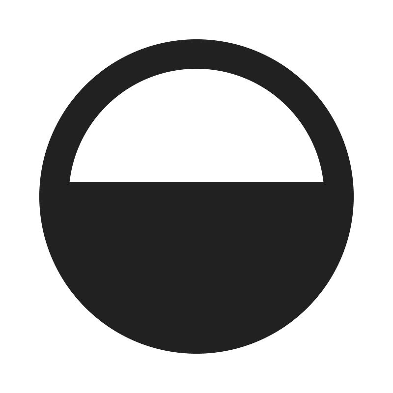 Ic fluent circle half fill 20 filled