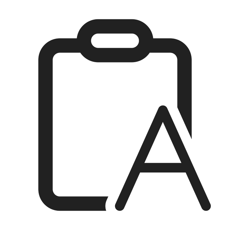 Ic fluent clipboard letter 24 regular