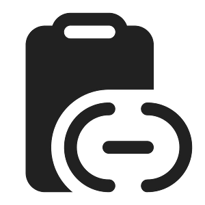 Ic fluent clipboard link 16 filled
