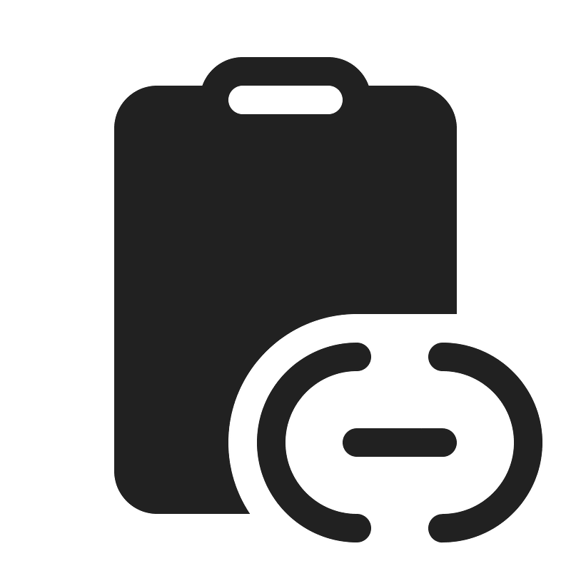 Ic fluent clipboard link 20 filled