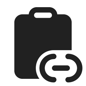 Ic fluent clipboard link 24 filled