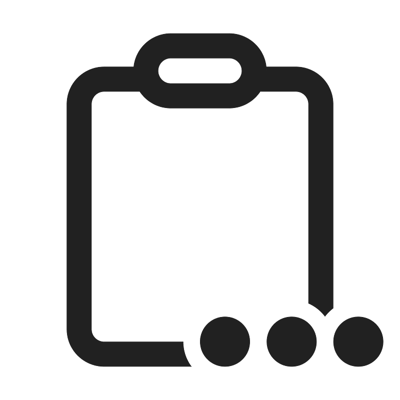 Ic fluent clipboard more 24 regular