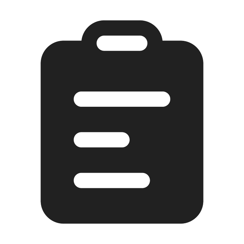 Ic fluent clipboard text 24 filled