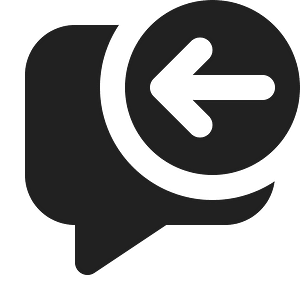 Ic fluent comment arrow left 12 filled