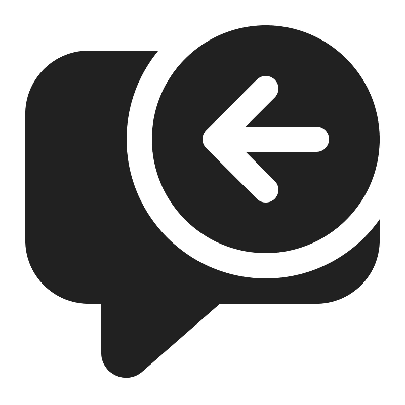 Ic fluent comment arrow left 16 filled
