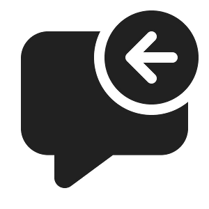 Ic fluent comment arrow left 20 filled