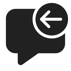 Ic fluent comment arrow left 24 filled