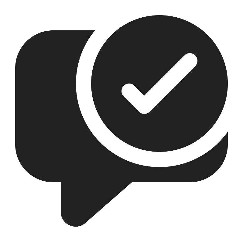Ic fluent comment checkmark 16 filled