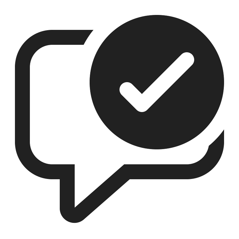 Ic fluent comment checkmark 16 regular