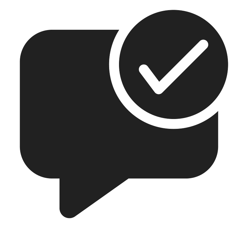 Ic fluent comment checkmark 24 filled