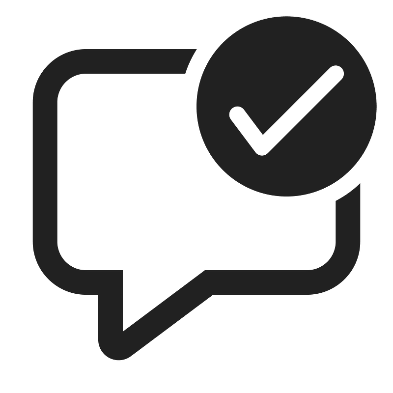 Ic fluent comment checkmark 24 regular